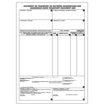 Déclaration d'expédition Routière