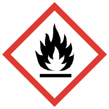 Étiquette CLP Matière Solide Inflammable