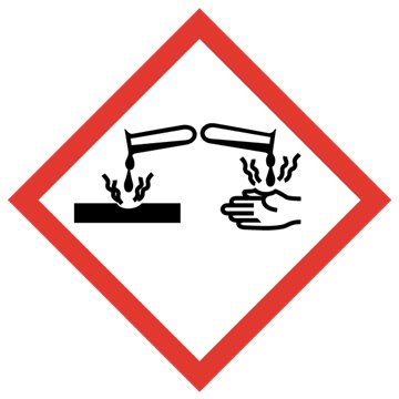 Étiquette CLP Matière Corrosive