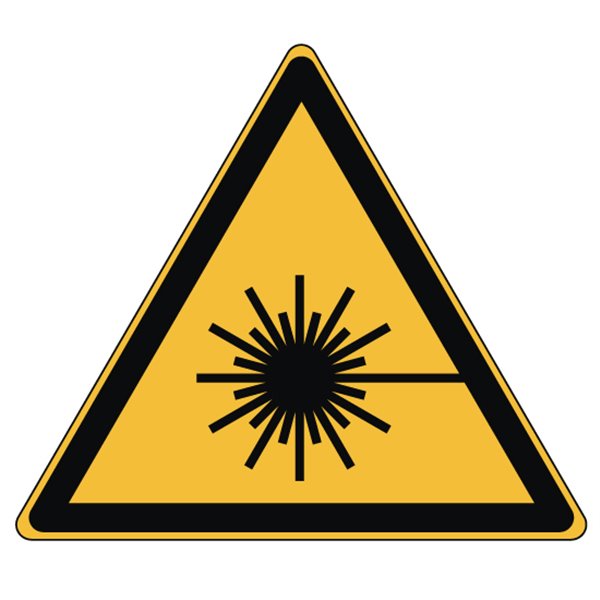 Picto DANGER RAYONNEMENT LASER - W004 - Norme ISO 7010