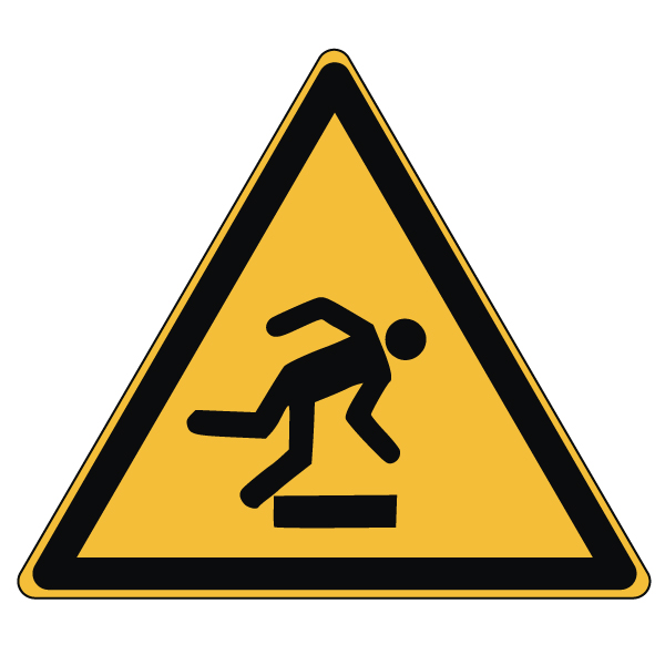 Picto DANGER TRÉBUCHEMENT - W007 - Norme ISO 7010