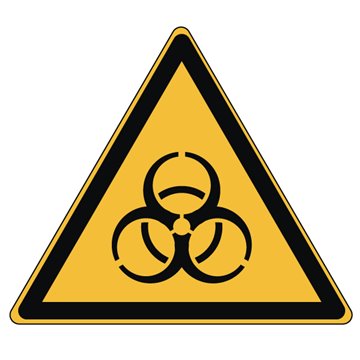Pictogramme DANGER RISQUE BIOLOGIQUE - W009 - Norme ISO 7010