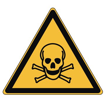 Pictogramme DANGER MATIÈRES TOXIQUES - W016 - Norme ISO 7010