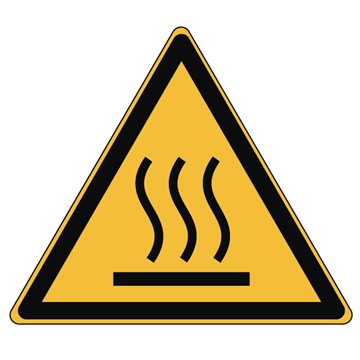 Pictogramme DANGER SURFACE CHAUDE - W017 - Norme ISO 7010