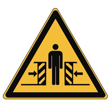 Pictogramme DANGER ÉCRASEMENT - W019 - Norme ISO 7010