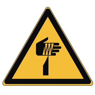 Pictogramme DANGER ÉLÉMENT POINTU - W022 - ISO 7010