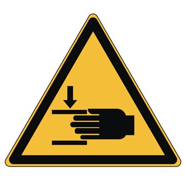 Pictogramme DANGER ÉCRASEMENT DES MAINS - W024 - ISO 7010