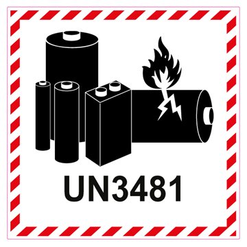 Étiquette lithium - Batteries au lithium
