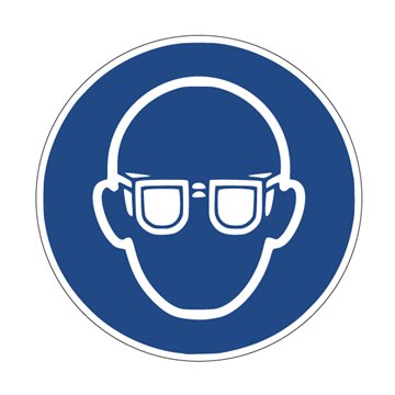 Pictogramme LUNETTES DE PROTECTION OBLIGATOIRES - M004 - ISO 7010