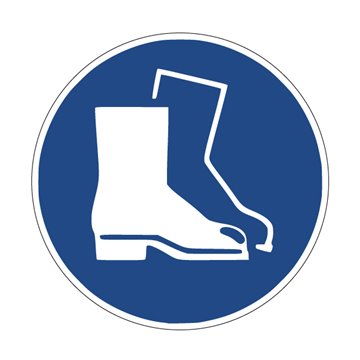 Pictogramme CHAUSSURES DE SÉCURITÉ OBLIGATOIRES - M008 - ISO 7010