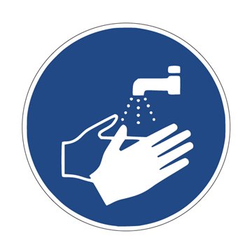 Pictogramme LAVAGE DES MAINS OBLIGATOIRES - M011 - ISO 7010