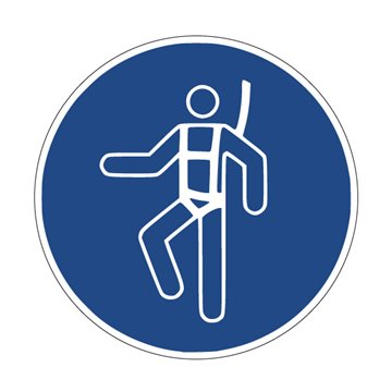 Pictogramme HARNAIS DE SÉCURITÉ OBLIGATOIRE - M018 - ISO 7010