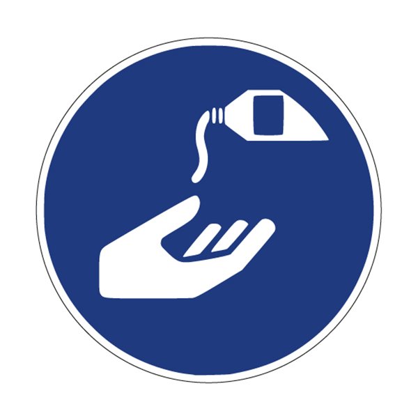 Pictogramme UTILISER UNE CRÈME DE PROTECTION - M022 - ISO 7010