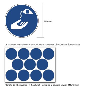 Pictogramme UTILISER UNE CRÈME DE PROTECTION - M022 - ISO 7010