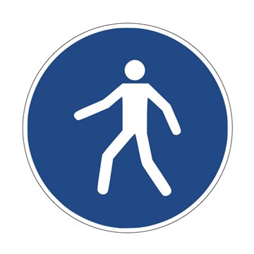 Pictogramme UTILISER LE PASSAGE POUR PIÉTONS - M024 - ISO 7010