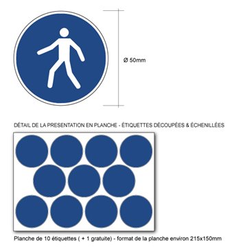 Pictogramme UTILISER LE PASSAGE POUR PIÉTONS - M024 - ISO 7010