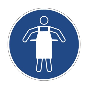 Pictogramme TABLIER DE PROTECTION OBLIGATOIRE - M026 - ISO 7010