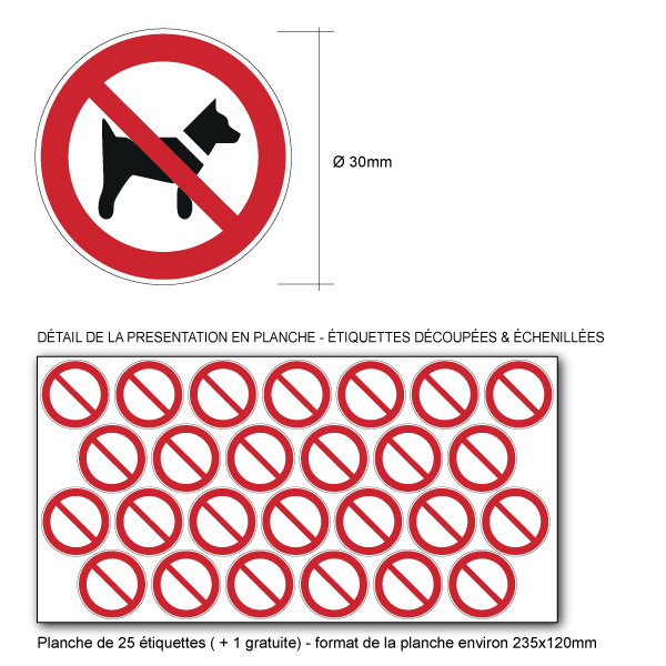 Pictogramme INTERDIT AUX CHIENS - P021 - ISO 7010