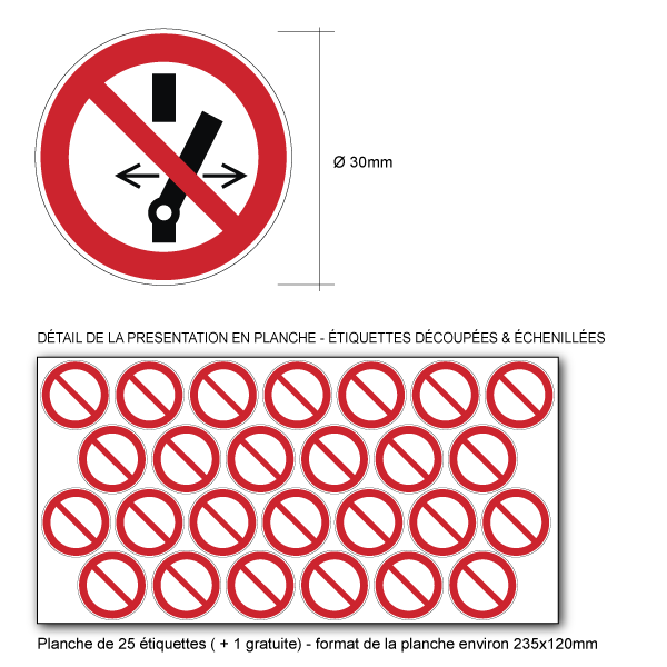 Pictogramme INTERDICTION DE MODIFIER LA POSITION DE L'INTERRUPTEUR - P031 - ISO 7010