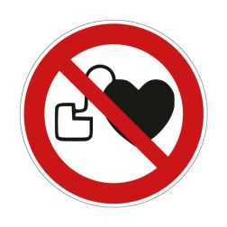 Pictogramme INTERDICTION D'ENTRÉE AUX PORTEURS D'UN STIMULATEUR CARDIAQUE - P007 - ISO 7010