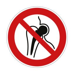 Pictogramme ENTRÉE INTERDITE AUX PORTEURS D'IMPLANTS MÉTALLIQUES - P014 - ISO 7010