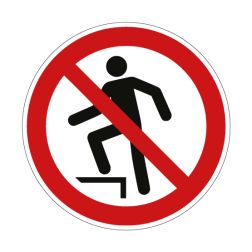 Pictogramme INTERDICTION DE MARCHER SUR LA SURFACE - P019 - ISO 7010