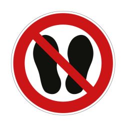 Pictogramme INTERDICTION DE MARCHER OU STATIONNER À CET ENDROIT- P024 - ISO 7010