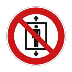 Pictogramme INTERDICTION D'UTILISER CET ASCENSEUR POUR DES PERSONNES- P027 - ISO 7010