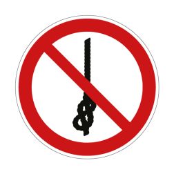 Pictogramme INTERDICTION DE FAIRE DES NOEUDS SUR LA CORDE - P030 - ISO 7010