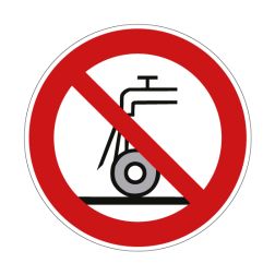 Pictogramme INTERDICTION D'UTILISER POUR LA RECTIFICATION HUMIDE - P033 - ISO 7010