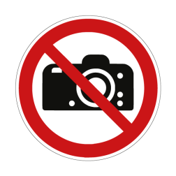 Pictogramme ISO 7010 P029 - De photographier | Performances Sécurité