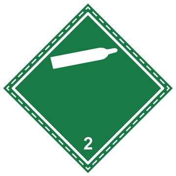 Étiquette Classe 2.2 couverture