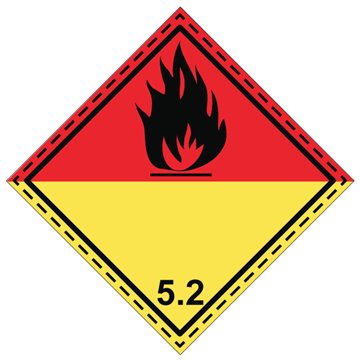 Étiquette Classe 5.2 couverture