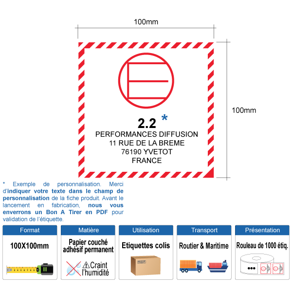 Étiquette Quantité Exceptée-PERSO-RLX1000EX.